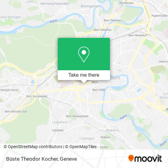 Büste Theodor Kocher map