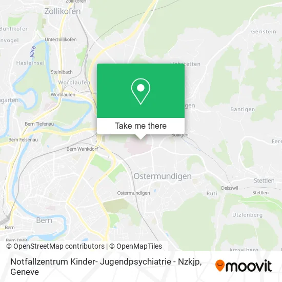 Notfallzentrum Kinder- Jugendpsychiatrie - Nzkjp map