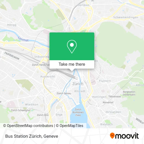 Bus Station Zürich map