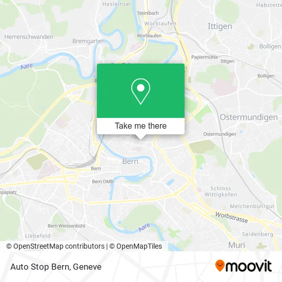 Auto Stop Bern map