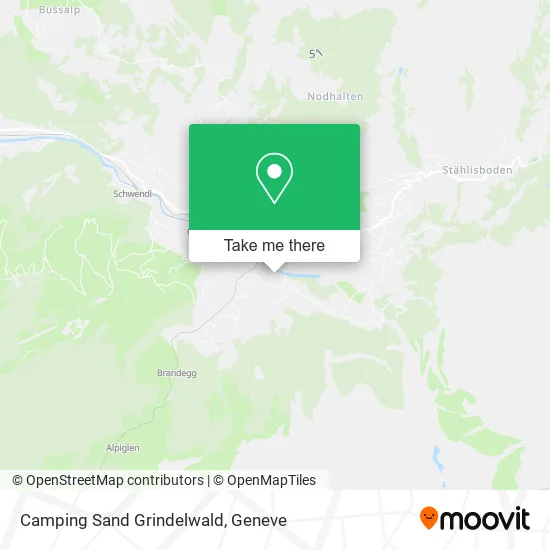 Camping Sand Grindelwald map