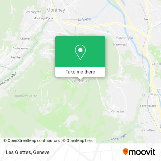 Les Giettes map