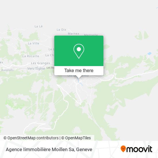 Agence Iimmobilière Moillen Sa map