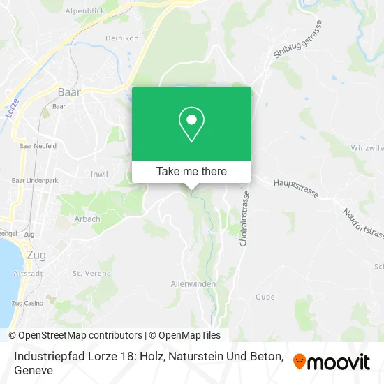 Industriepfad Lorze 18: Holz, Naturstein Und Beton map