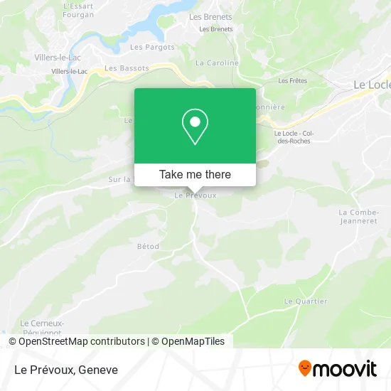Le Prévoux map