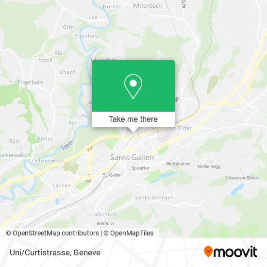 Uni/Curtistrasse map