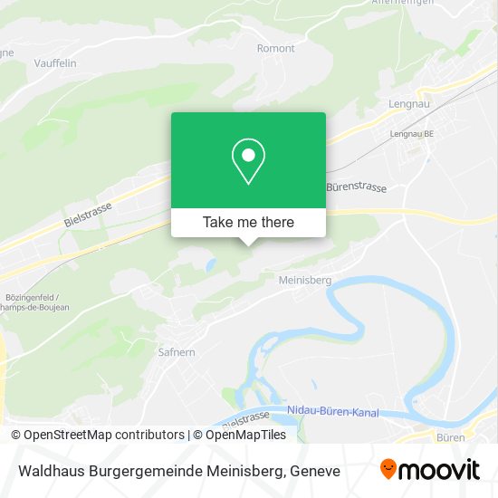 Waldhaus Burgergemeinde Meinisberg map