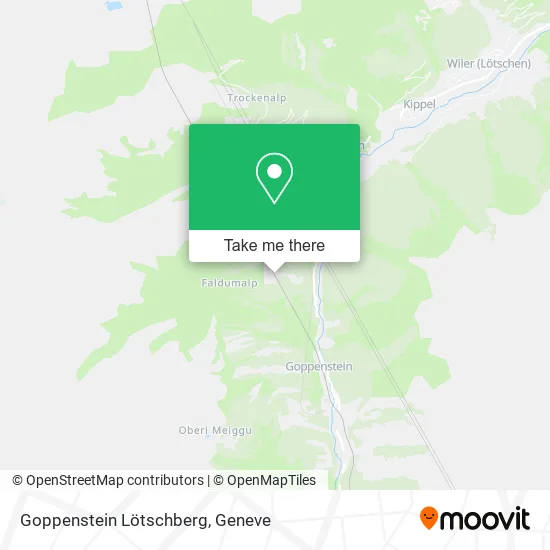 Goppenstein Lötschberg map