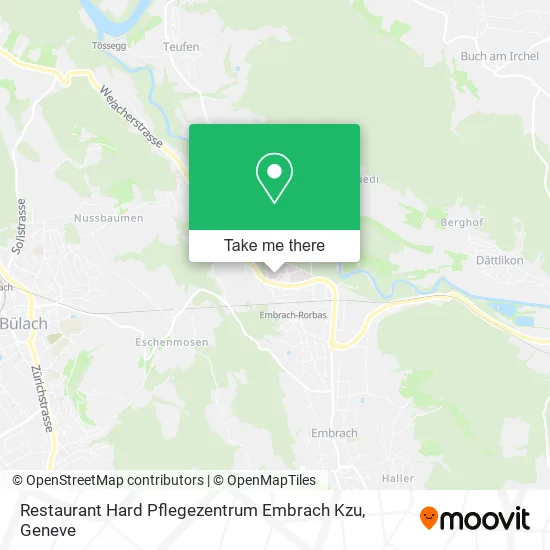 Restaurant Hard Pflegezentrum Embrach Kzu map