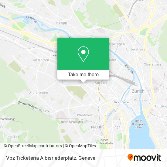 Vbz Ticketeria Albisriederplatz map