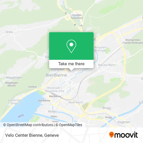 Velo Center Bienne map