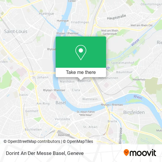 Dorint An Der Messe Basel map