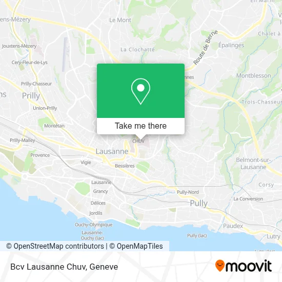 Bcv Lausanne Chuv map