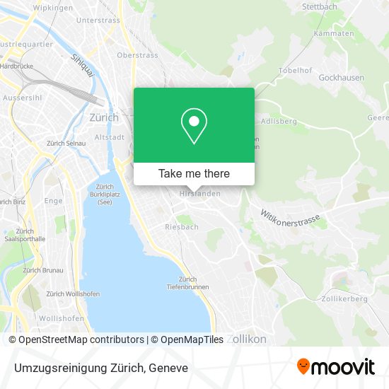 Umzugsreinigung Zürich map