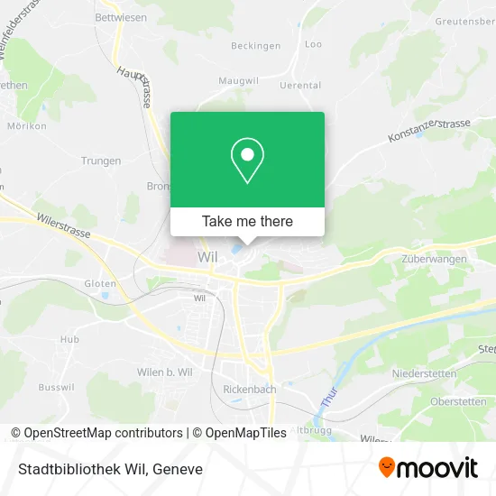 Stadtbibliothek Wil map