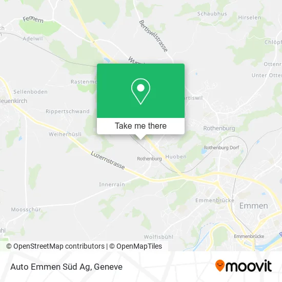 Auto Emmen Süd Ag map