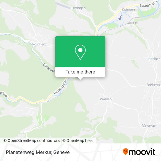 Planetenweg Merkur map