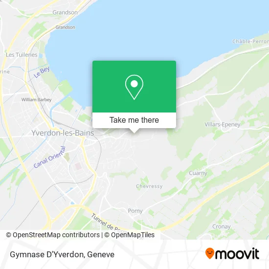 Gymnase D'Yverdon map