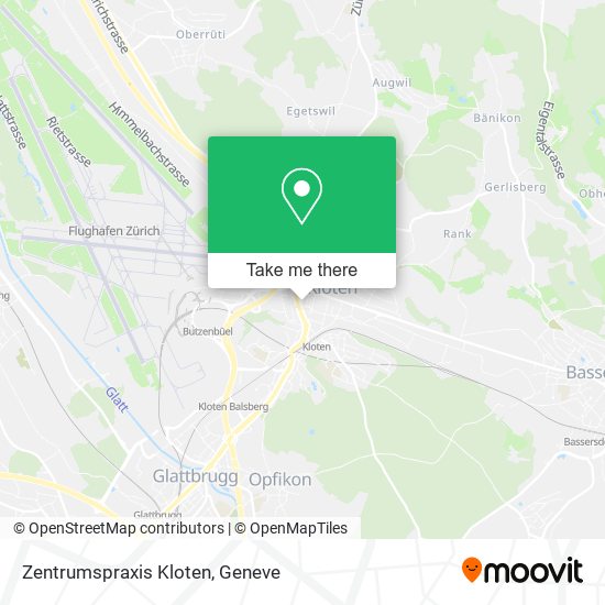 Zentrumspraxis Kloten map