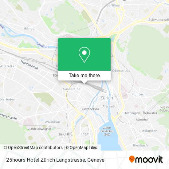 25hours Hotel Zürich Langstrasse Karte