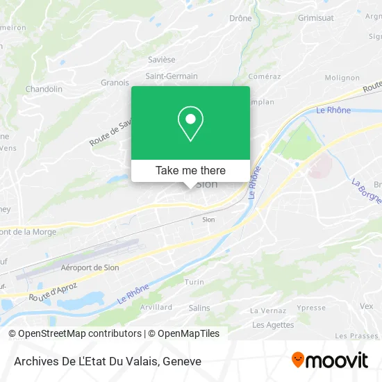Archives De L'Etat Du Valais map