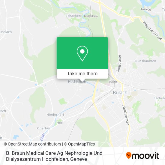 B. Braun Medical Care Ag Nephrologie Und Dialysezentrum Hochfelden map