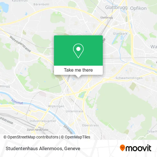 Studentenhaus Allenmoos map