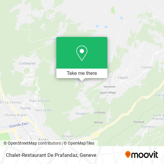 Chalet-Restaurant De Prafandaz map