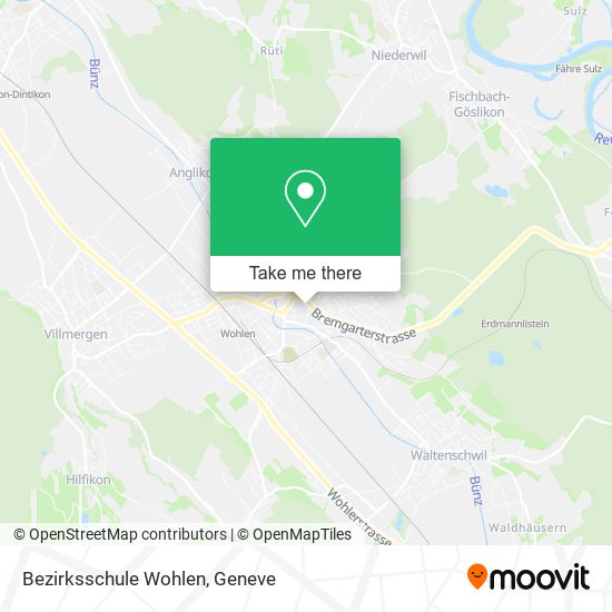 Bezirksschule Wohlen map