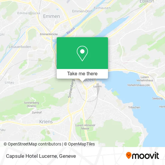 Capsule Hotel Lucerne map