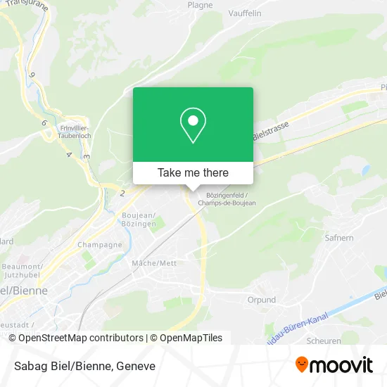 Sabag Biel/Bienne map