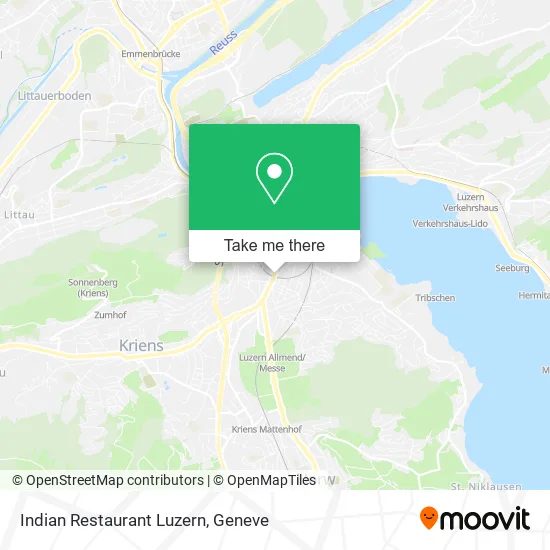 Indian Restaurant Luzern map