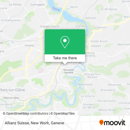 Allianz Suisse, New Work map