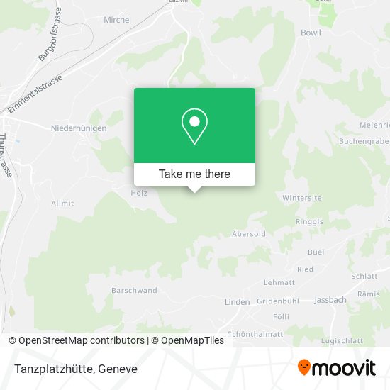 Tanzplatzhütte map