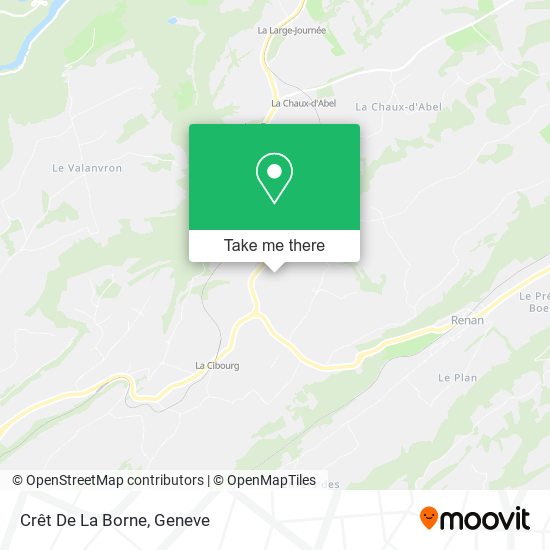 Crêt De La Borne map