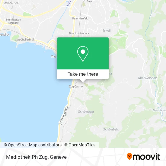 Mediothek Ph Zug map