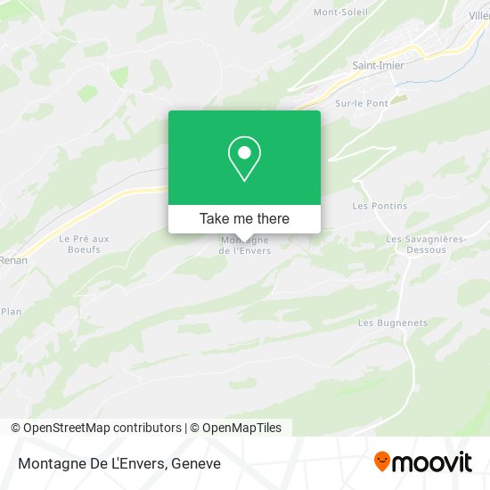 Montagne De L'Envers map
