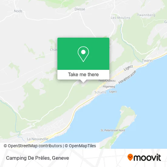 Camping De Prêles map