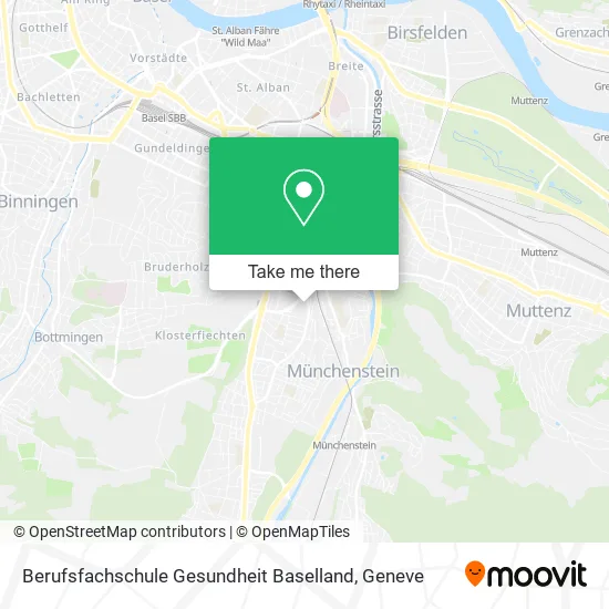 Berufsfachschule Gesundheit Baselland map