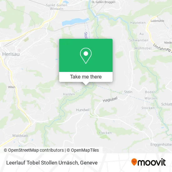 Leerlauf Tobel Stollen Urnäsch map