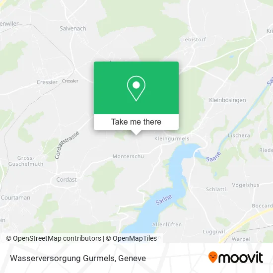 Wasserversorgung Gurmels map