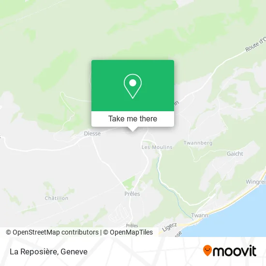 La Reposière map
