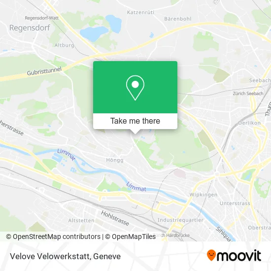 Velove Velowerkstatt map