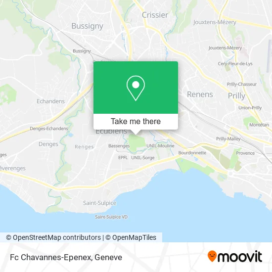 Fc Chavannes-Epenex map