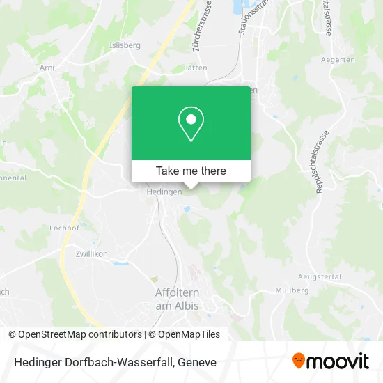 Hedinger Dorfbach-Wasserfall map