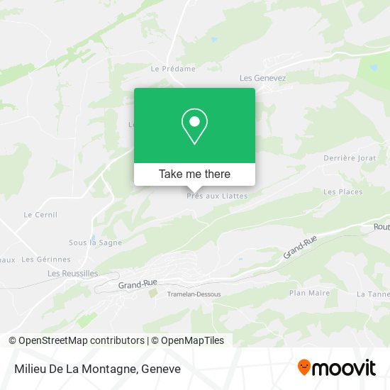 Milieu De La Montagne map
