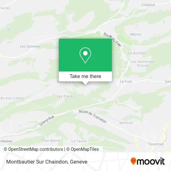 Montbautier Sur Chaindon map