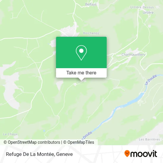 Refuge De La Montée map