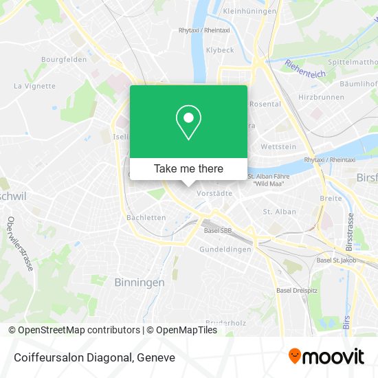 Coiffeursalon Diagonal map