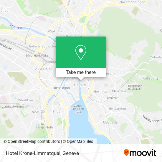 Hotel Krone-Limmatquai map